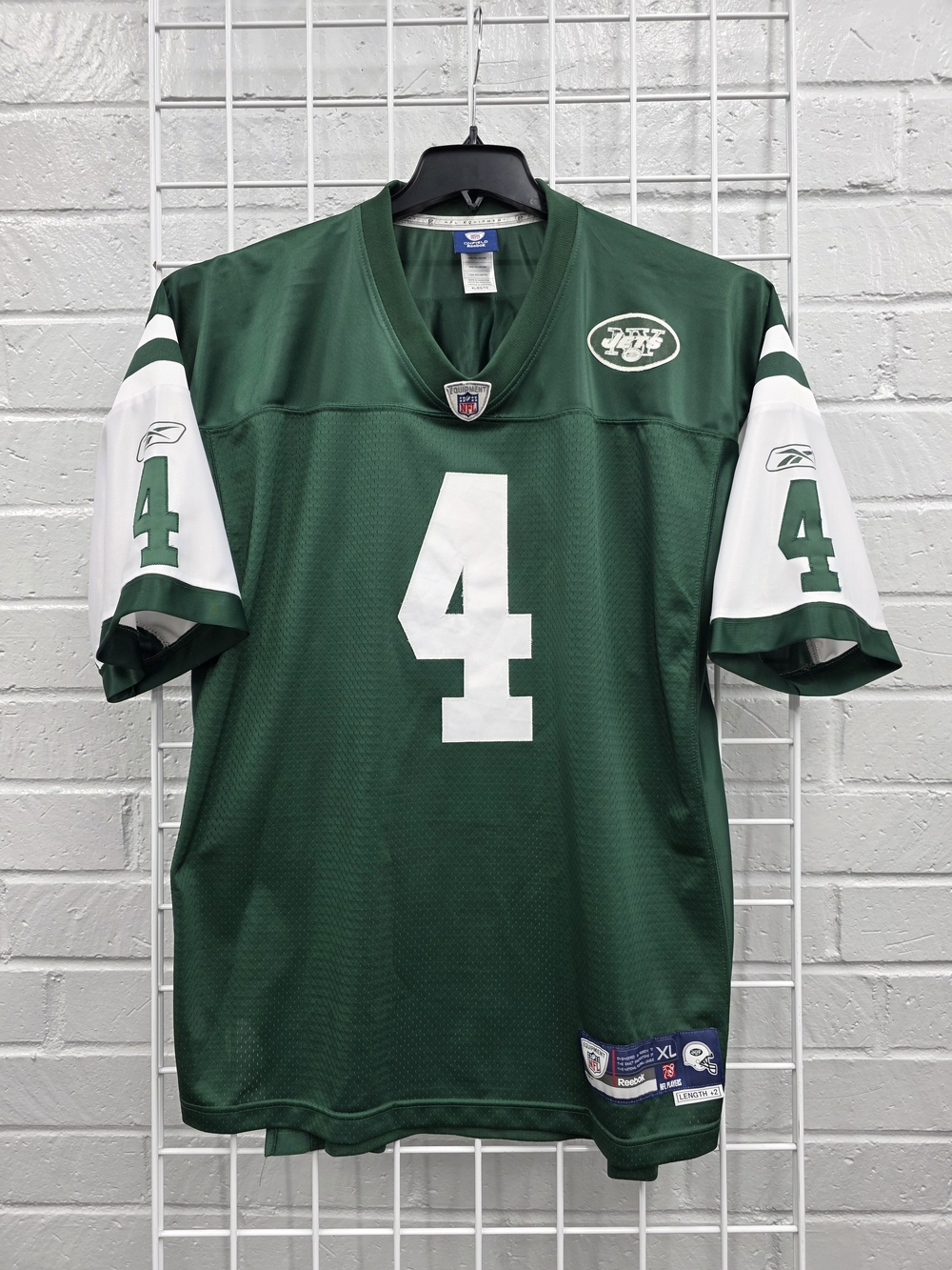 Reebok NFL New Yirk Jets Favre Men's Green NFL Team #4 Football Jersey